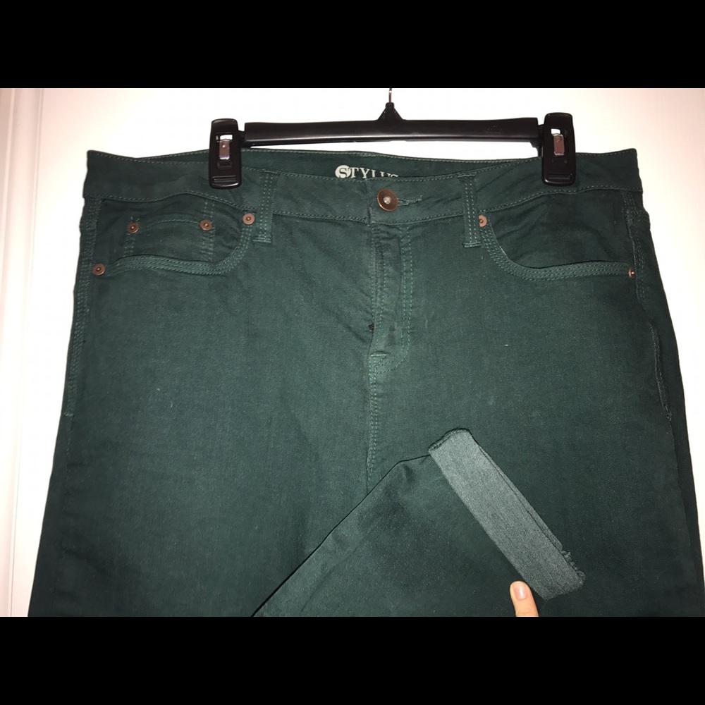 Green skinny jeans ANA